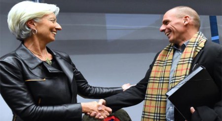 Christine Lagarde e Yanis Varoufakis