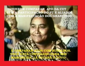 Meme com foto de Margarida Alves